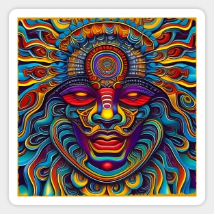 New World Gods (27) - Mesoamerican Inspired Psychedelic Art Magnet